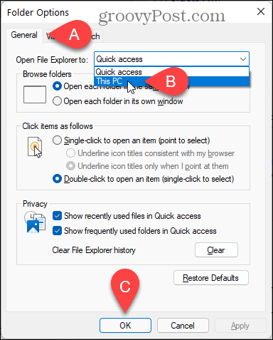 Åpne File Explorer til denne PC-en