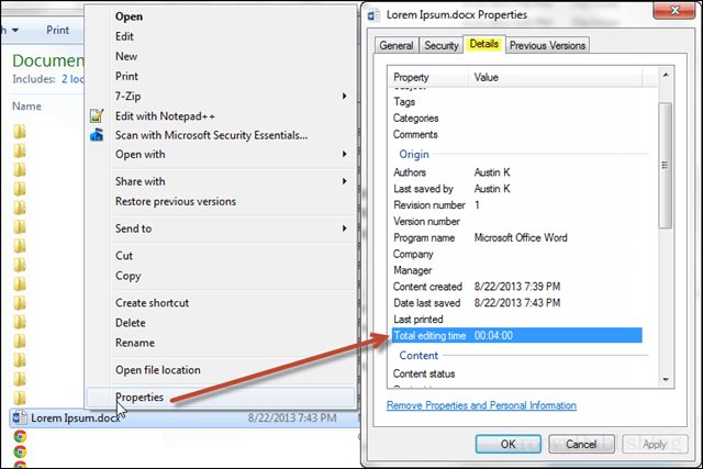 Spor hvor mye tid du bruker på å redigere Office 2013 Word Docs