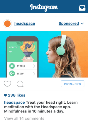 instagram annonse oppfordring til handling