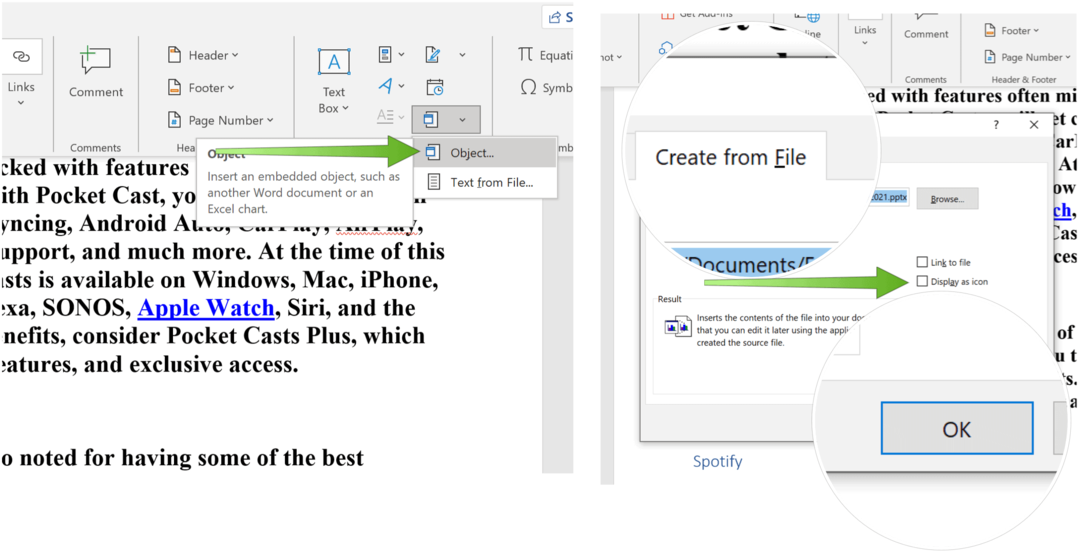 Bygg inn et PowerPoint Slide Powerpoint-opprett fra fil