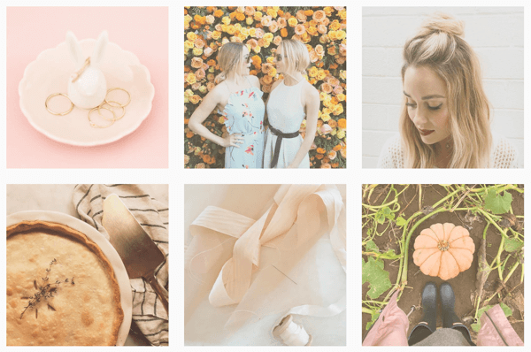 Instagram-feeden til Lauren Conrad er enhetlig ved bruk av det samme filteret på alle bilder.