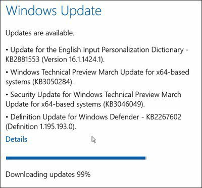 Windows 10-oppdateringer