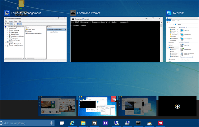 Slik bruker du virtuelle skrivebord i Windows 10