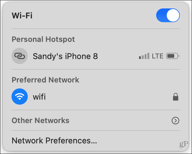 WiFi-kontroll på Mac