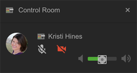 google + hangouts kontrollrom app dashbord
