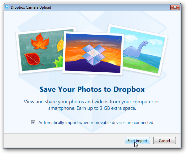 Dropbox tilbyr 3Gigs gratis plass for bruk av ny fotosynkroniseringsfunksjon