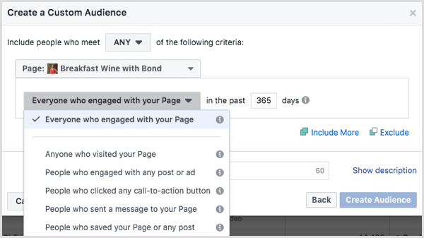 Facebook side engasjement tilpasset publikum