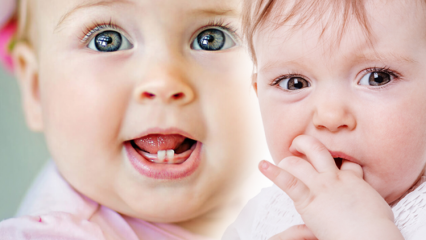 Hva er bra for tennene hos babyer? Når kommer den første tannen ut, hva er symptomene? feber ...