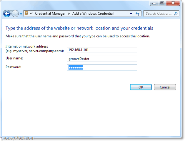 legge til en nettverksressurs til Windows 7 hvelv