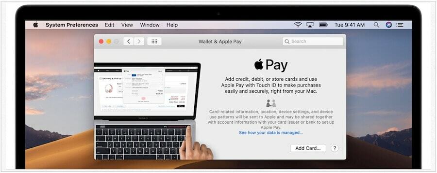 macOS legg til Apple Pay