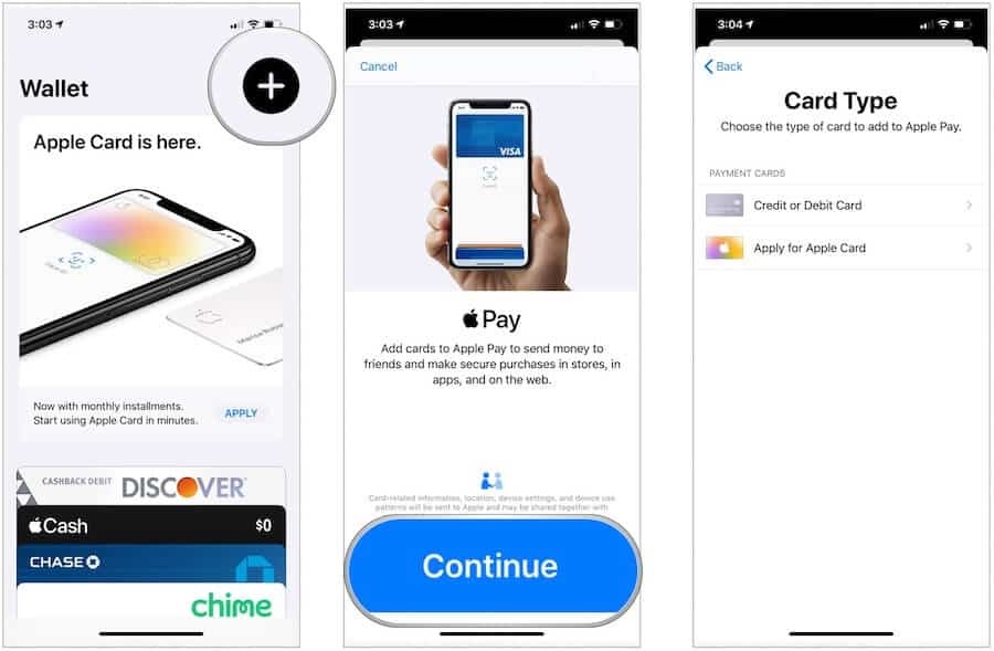 Apple Pay satt opp på iPhone