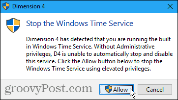 Stopp Windows Time Service
