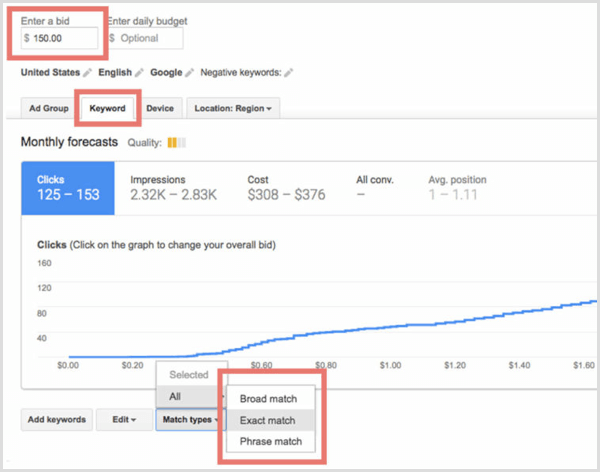 Google Keyword Planner gjennomgang plan