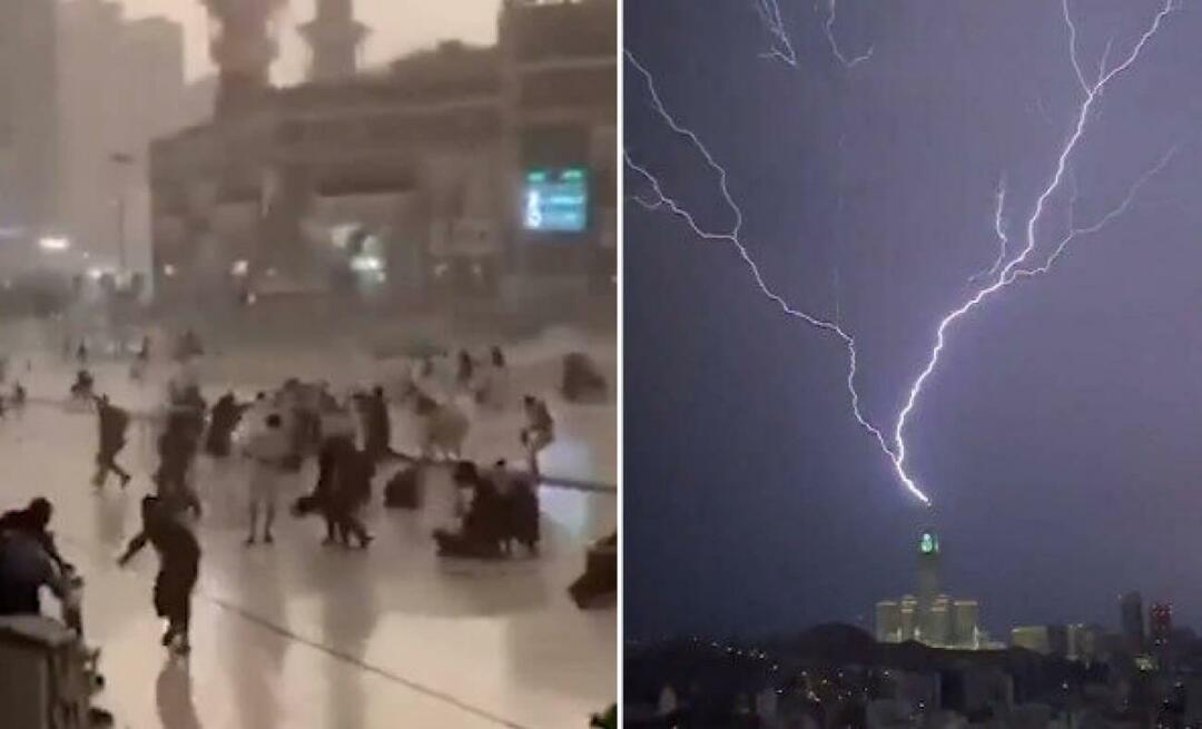 "Super Cell" ble sett i Mekka etter kraftig regn og storm!