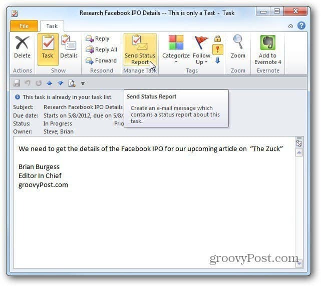 Hvordan tilordne oppgaver i Outlook 2010