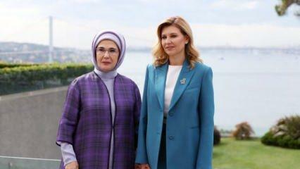 Emine Erdogan Olena Zelenska, kone til Ukrainas president