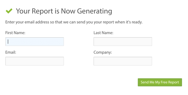 Fyll ut flere detaljer, og klikk deretter på knappen for å generere rapporten Bare målt.
