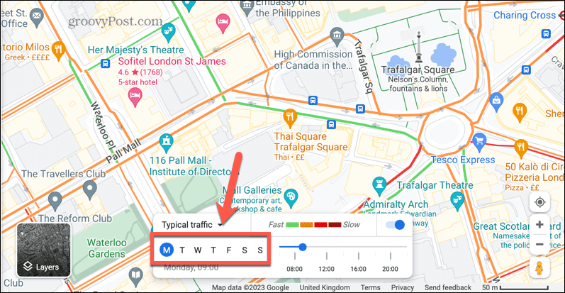 google maps typisk trafikkdag