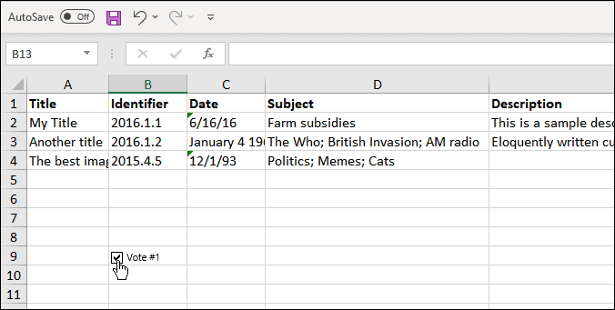 Sett inn en avmerkingsboks i Microsoft Excel