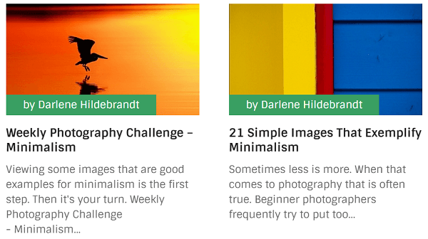 Digital Photography School tilbyr utfordrere til leserne i innleggene sine.