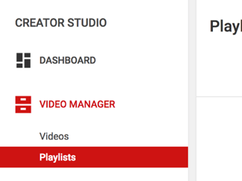 Åpne spillelisten din i Creator Studio og klikk på Rediger.
