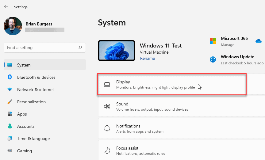 Systeminnstillinger Skjerm Windows 11