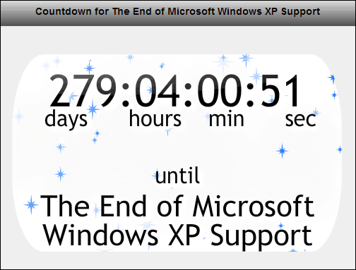 Windows XP Support Countdown
