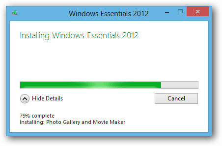 Windows Essentials 2012 Installering