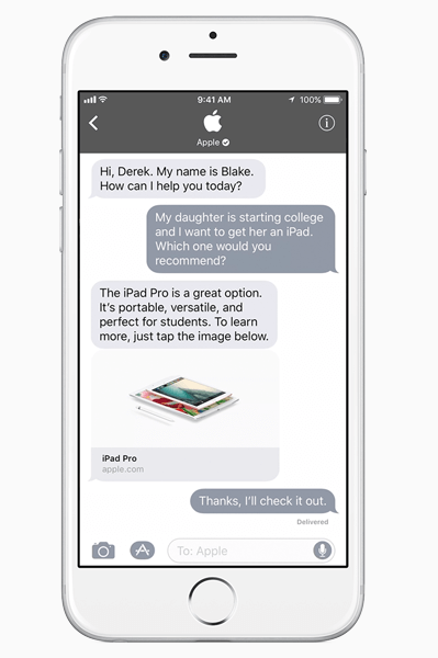 Apple introduserte Business Chat, en kraftig ny måte for bedrifter å få kontakt med kunder innen iMessage.
