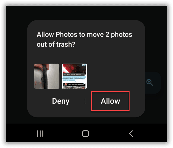 Gjenopprett slettede bilder på Android