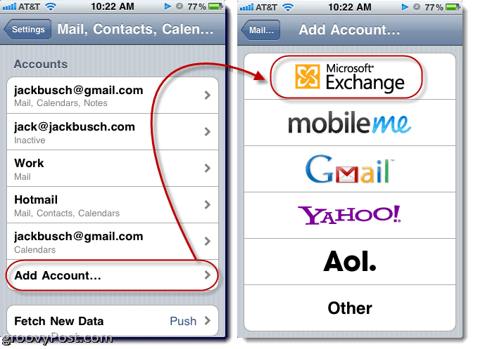 Slik synkroniserer du Hotmail-e-poster, kontakter og kalendere med din iPhone ved hjelp av ActiveSync (med Push!)
