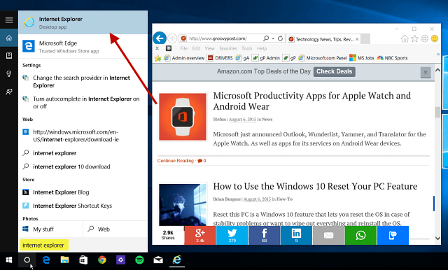 Windows 10 Tips: Finn og bruk Internet Explorer når det er nødvendig