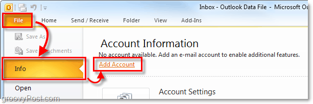 legg til Gmail til Outlook 2010