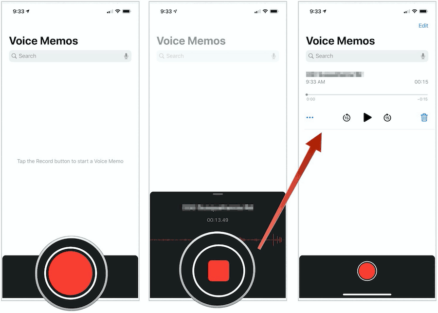 iPhone Voice memo-opptak