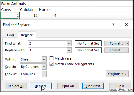 Excel Match celleinnhold