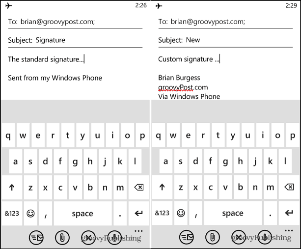 Ulike e-postsignaturer