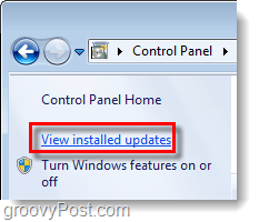 se installerte Windows 7-oppdateringer