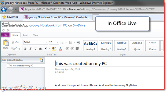 OneNote til SkyDrive Sync and Backup