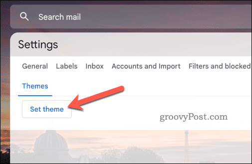 Angi Gmail-tema-knapp
