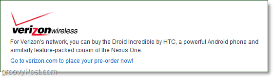 Verizon er ikke lenger interessert i Nexus One, har flyttet inn på Droid Incredible