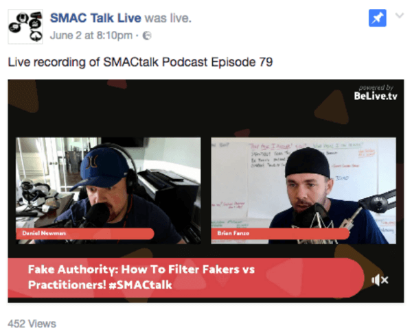 Co-vertene Daniel Newsman og Brian Fanzo har en enkel rapport om deres live show SMACtalk.