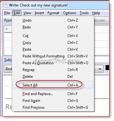 Lag HTML-signatur i Thunderbird