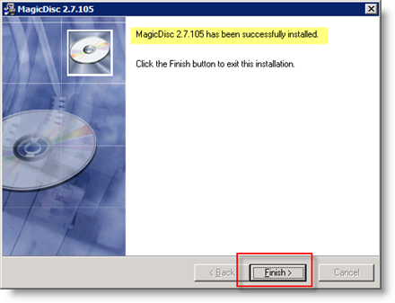 Fullfør MagicISO-installasjonen på Windows Server 2008