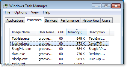 Skjermbilde: Windows 7 Task Manager