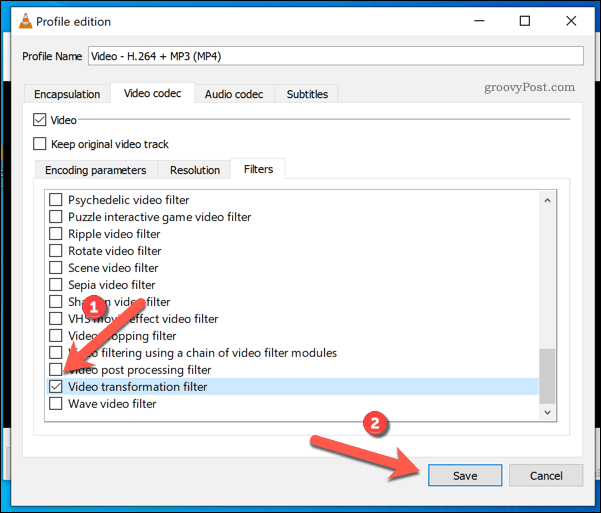 Legge til et rotasjonsfilter til en VLC-video på Windows