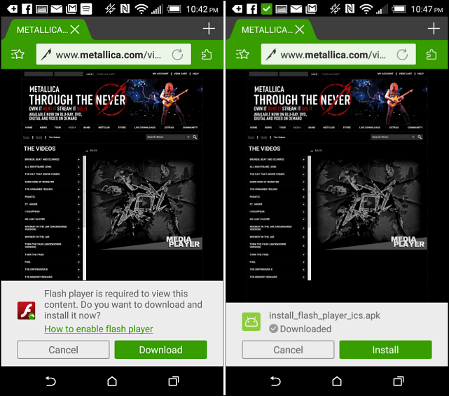 Få Flash Player til å fungere på Android 5.0 Lollipop