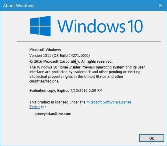 Windows 10 Redstone Build 14271 utgitt for innsidere (også mobil)