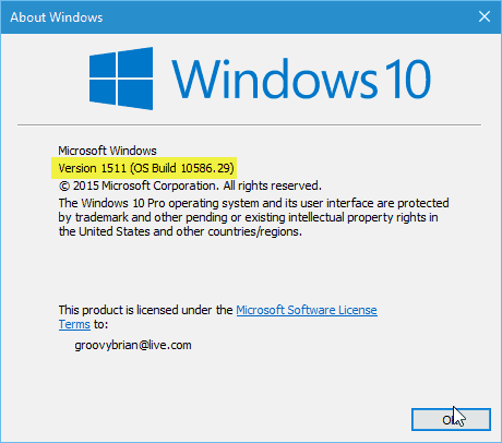Brukere som fremdeles kjører Windows 10 versjon 1511, har frem til oktober 2017 å oppgradere