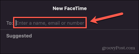 facetime mac skriv inn kontakt