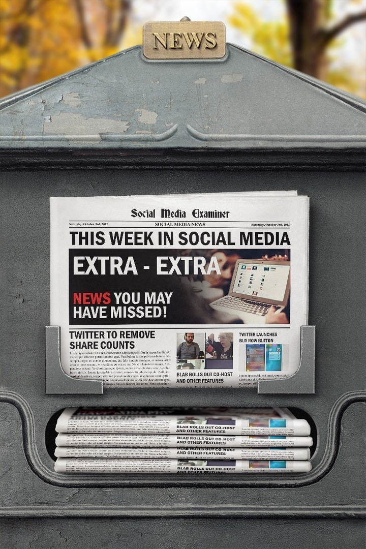 Twitter for å fjerne Deltall: Denne uken i sosiale medier: Social Media Examiner